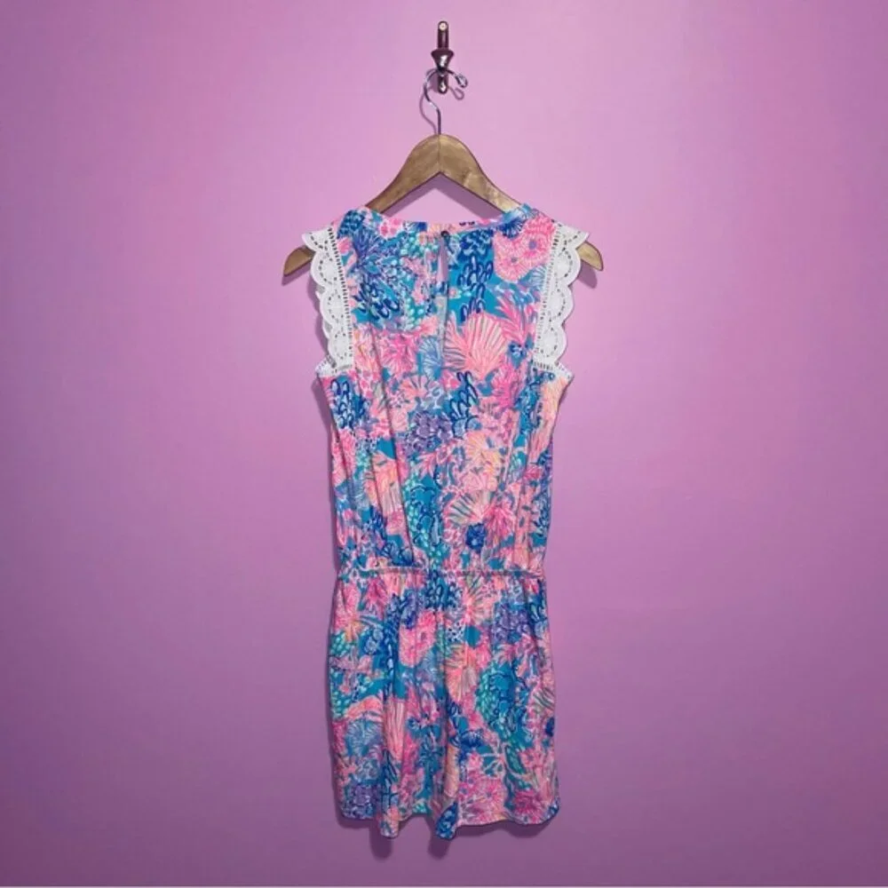Lilly Pulitzer‎ Romper Women’s Size XS Splendor in the Sand Eyelet NWOT